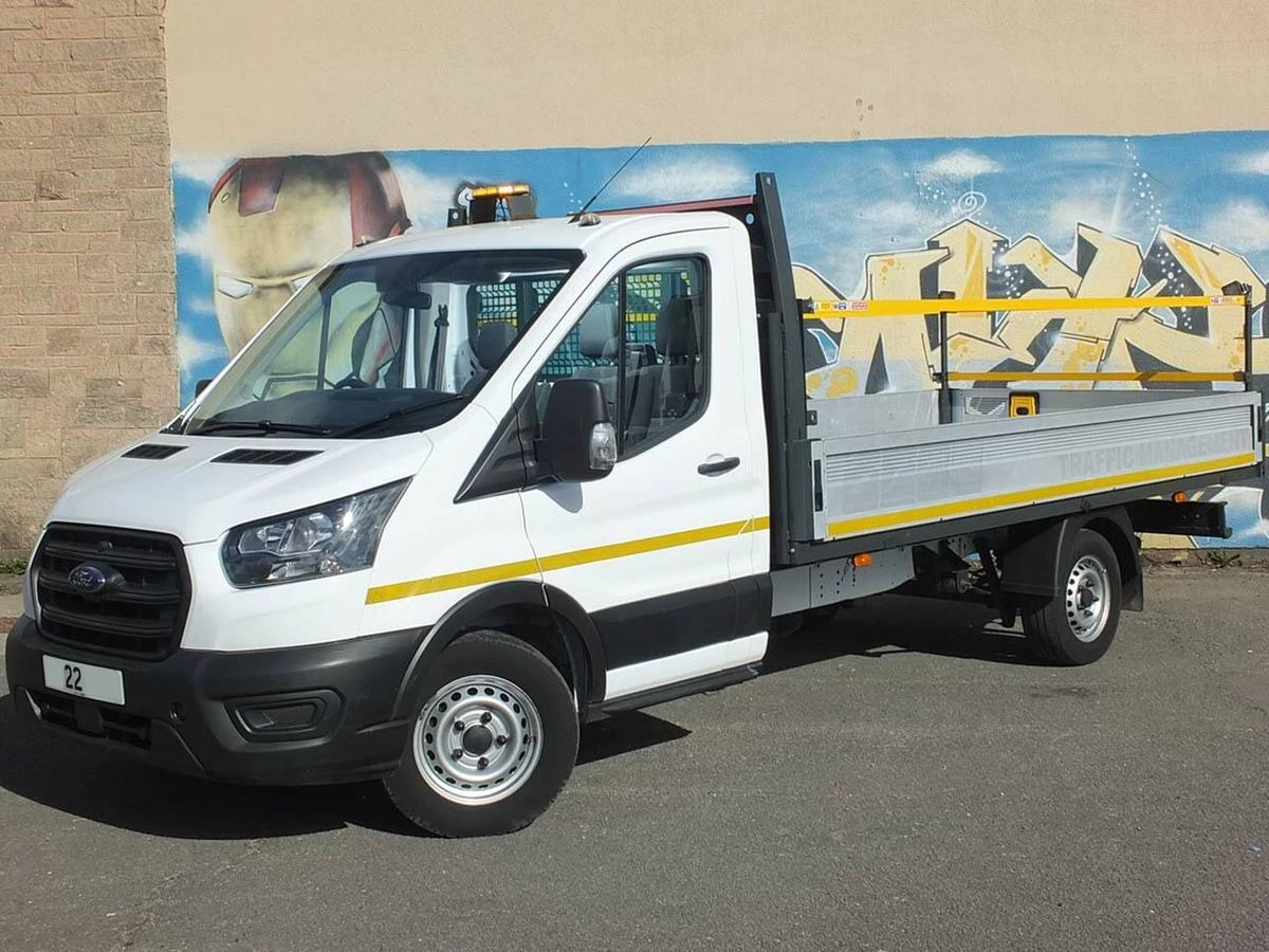 2022 Ford Transit Dropside Van — front three-quarter view