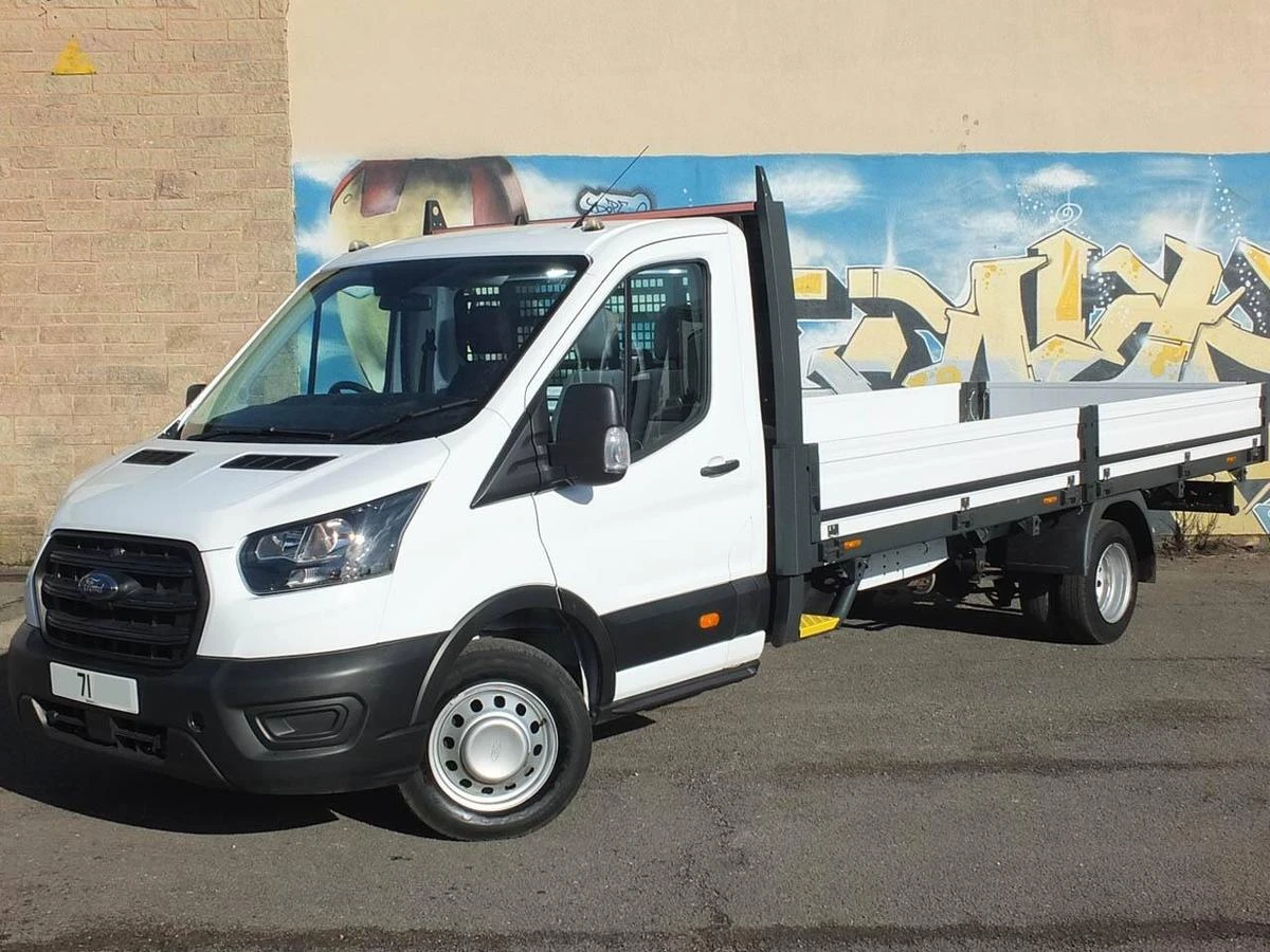 2021 Ford Transit Dropside Van — front three-quarter view