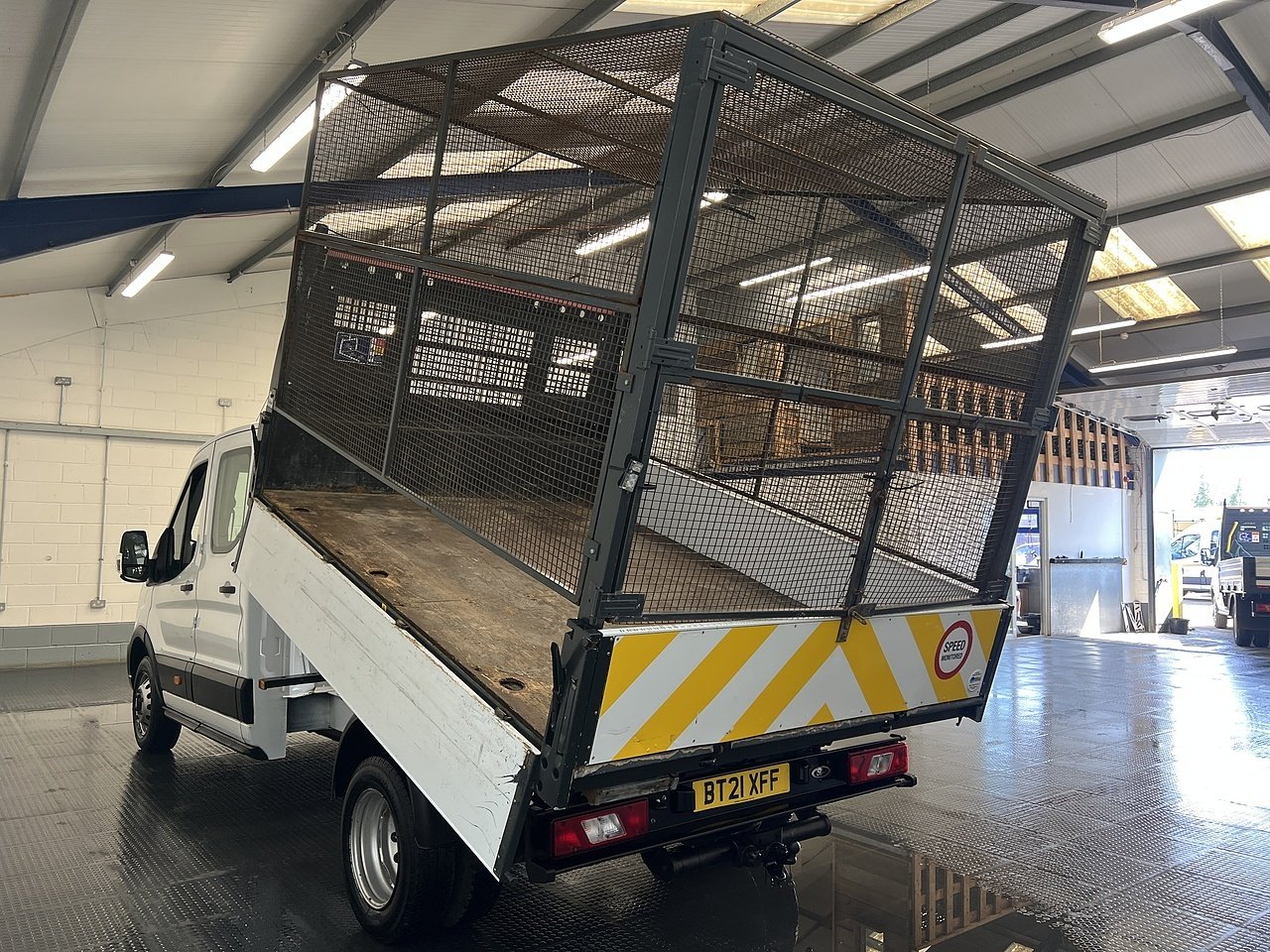 2021 Ford Transit Double Cab Tipper Van — rear three-quarter view